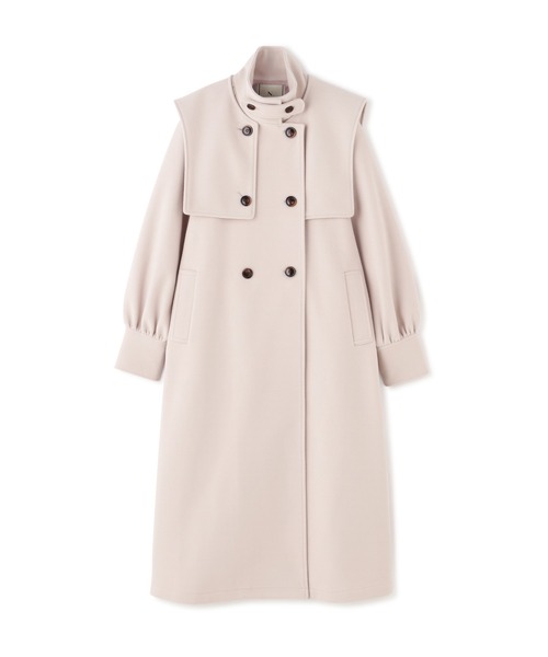 N.（N. Natural Beauty Basic）（エヌエヌナチュラルビューティーベーシック）の「【S Size Line】◆ケープ付スタンドコート（ステンカラーコート・レディース・ダークブラウン/ラベンダー/オフホワイト・SMALL/MEDIUM）」の21枚目の写真