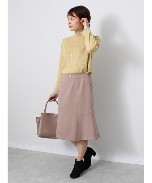 fleur by mint breeze(フルールバイミントブリーズ)の「【M~5L 大きいサイズ】ウール調 ツイル セットアップ スカート(スカート・レディース・ブラック/ベージュ・M/5L/4L/LL/L/3L)」の14枚目の写真