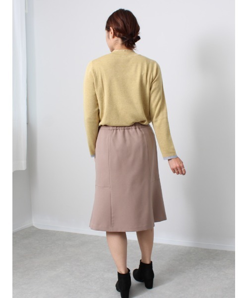 fleur by mint breeze(フルールバイミントブリーズ)の「【M~5L 大きいサイズ】ウール調 ツイル セットアップ スカート(スカート・レディース・ブラック/ベージュ・M/5L/4L/LL/L/3L)」の15枚目の写真