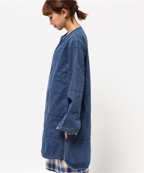 WHO'S WHO gallery（フーズフーギャラリー）の「【minddenim】キルティングデニムコート（その他アウター・レディース・ブルー・FREE）」の3枚目の写真