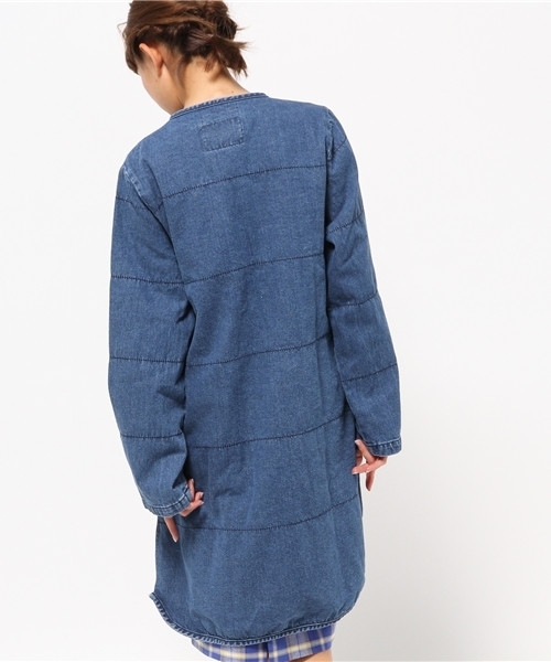 WHO'S WHO gallery（フーズフーギャラリー）の「【minddenim】キルティングデニムコート（その他アウター・レディース・ブルー・FREE）」の4枚目の写真
