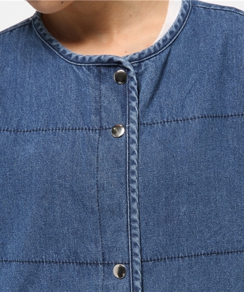 WHO'S WHO gallery（フーズフーギャラリー）の「【minddenim】キルティングデニムコート（その他アウター・レディース・ブルー・FREE）」の5枚目の写真