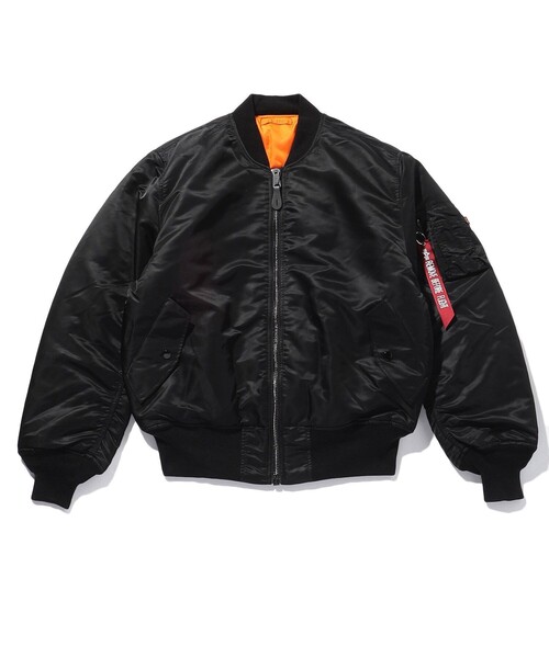 FREAK'S STORE(フリークスストア)の「WEB限定 ALPHA INDUSTRIES/アルファ インダストリーズ MA-1 ナイロン ジャケット/2000-401/2000-403(MA-1・メンズ・ブラック/オリーブ・X-LARGE/LARGE/MEDIUM/SMALL)」の3枚目の写真