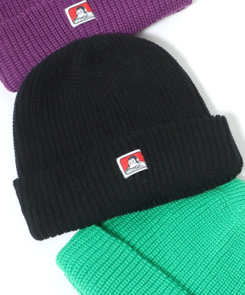 BEN DAVIS（ベンデイビス）の「BEN DAVIS/ベンデイビス Micro Logo Acrylic Knit Cap/アクリル ニットキャップ（ニットキャップ/ビーニー・メンズ・グリーン/イエロー/ベージュ/パープル/オレンジ/ブラック/ダークグリーン/チャコールグレー/グレー・FREE）」の10枚目の写真