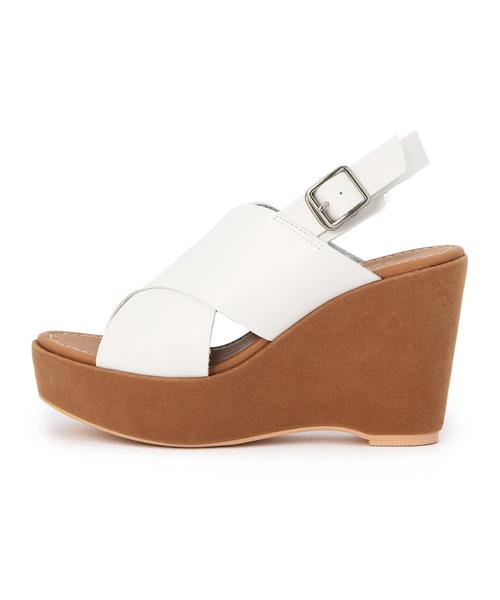 Another Edition(アナザーエディション)の「クロスウエッジサンダル/ AEBC CROSS WDG SNDL100(サンダル・レディース・ホワイト/ブラック・MEDIUM/LARGE/SMALL)」の5枚目の写真