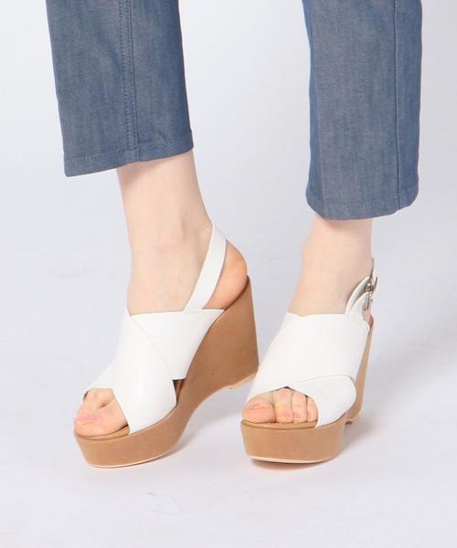 Another Edition(アナザーエディション)の「クロスウエッジサンダル/ AEBC CROSS WDG SNDL100(サンダル・レディース・ホワイト/ブラック・MEDIUM/LARGE/SMALL)」の10枚目の写真