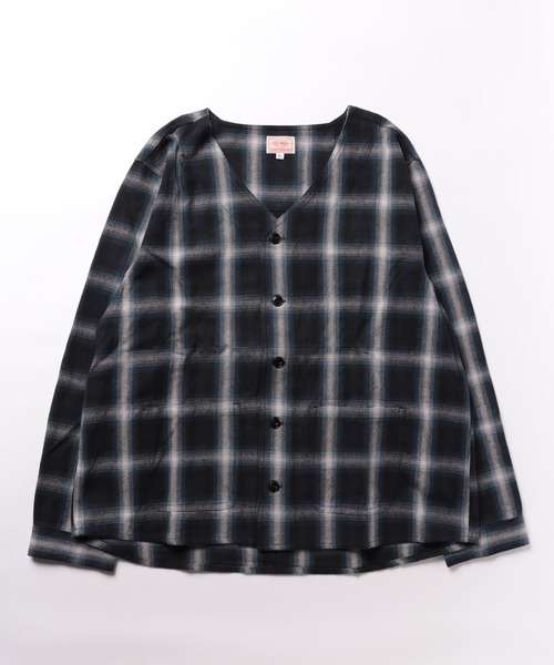 BIG MIKE(ビッグマイク)の「BIG MIKE ビッグマイク / HEAVY FLANNEL CARDIGAN ヘビーフランネル 長袖カーディガン /// 102236100 102236101 102236102 102236103(カーディガン/ボレロ・メンズ・ストライプ/ブラウン系その他/ブラック×グレー/ベージュ/ブラック×ブルー/ネイビー×ホワイト・MEDIUM/LARGE/X-LARGE)」の15枚目の写真