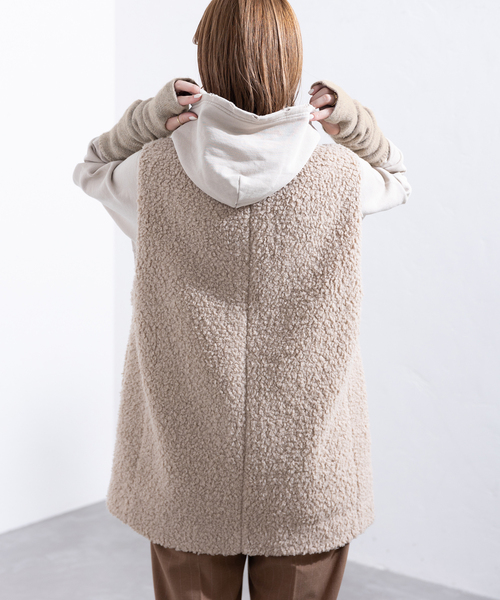 B.C STOCK（ベーセーストック）の「ニットロンググローブ（アームカバー・レディース・チャコールグレー/ベージュ/ネイビー・FREE）」の10枚目の写真