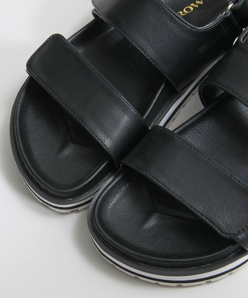 WEGO（ウィゴー）の「WEGO/ベルトフラットサンダル（サンダル・レディース・ホワイト/ブラック・MEDIUM/LARGE）」の8枚目の写真