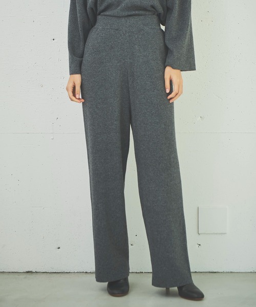 OUTERSUNSET(アウターサンセット)の「all needles three pieces pants(その他パンツ・レディース・チャコールグレー/キャメル・FREE)」の2枚目の写真