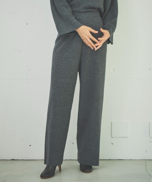 OUTERSUNSET(アウターサンセット)の「all needles three pieces pants(その他パンツ・レディース・チャコールグレー/キャメル・FREE)」の9枚目の写真