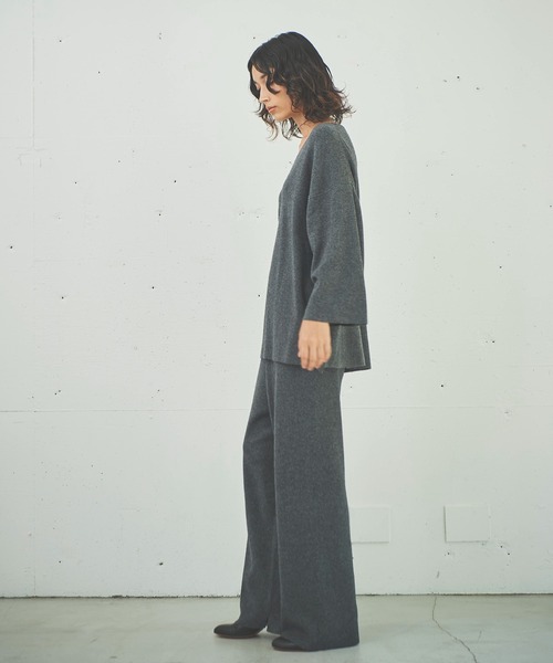 OUTERSUNSET(アウターサンセット)の「all needles three pieces pants(その他パンツ・レディース・チャコールグレー/キャメル・FREE)」の4枚目の写真