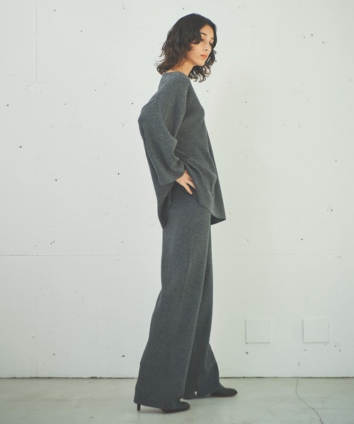 OUTERSUNSET(アウターサンセット)の「all needles three pieces pants(その他パンツ・レディース・チャコールグレー/キャメル・FREE)」の6枚目の写真