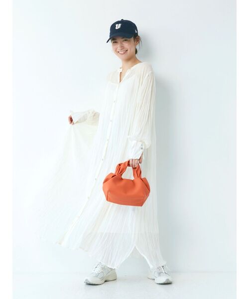 Ungrid（アングリッド）の「2wayワッシャーロングワンピース（ワンピース・レディース・ブラック/パープル/アイボリー・FREE）」の11枚目の写真