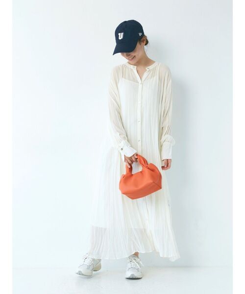 Ungrid（アングリッド）の「2wayワッシャーロングワンピース（ワンピース・レディース・ブラック/パープル/アイボリー・FREE）」の12枚目の写真