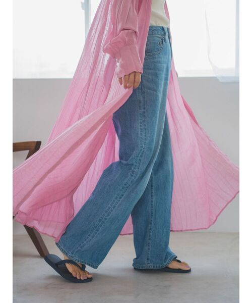 Ungrid（アングリッド）の「2wayワッシャーロングワンピース（ワンピース・レディース・ブラック/パープル/アイボリー・FREE）」の6枚目の写真