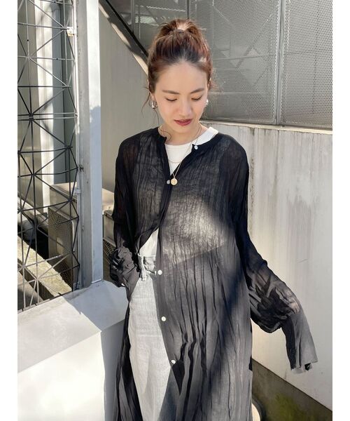 Ungrid（アングリッド）の「2wayワッシャーロングワンピース（ワンピース・レディース・ブラック/パープル/アイボリー・FREE）」の17枚目の写真