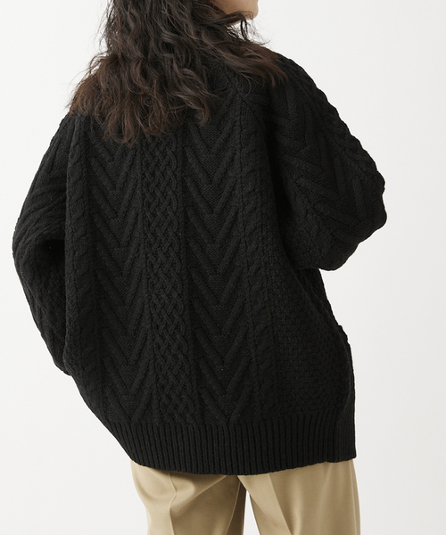 JOURNAL STANDARD relume(ジャーナルスタンダード レリューム)の「フィッシャーマン ニットカーディガン(カーディガン/ボレロ・メンズ・ベージュ/ブラック/グリーン・MEDIUM/LARGE)」の16枚目の写真