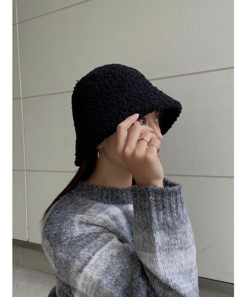 AMAIL(アマイル)の「Mature pon hat(ハット・レディース・アイボリー/ブラック・FREE)」の15枚目の写真