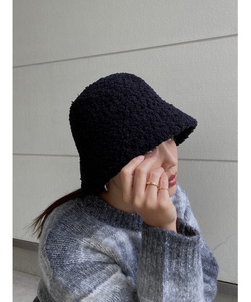 AMAIL(アマイル)の「Mature pon hat(ハット・レディース・アイボリー/ブラック・FREE)」の17枚目の写真