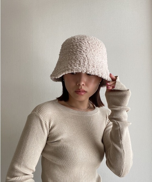 AMAIL(アマイル)の「Mature pon hat(ハット・レディース・アイボリー/ブラック・FREE)」の20枚目の写真