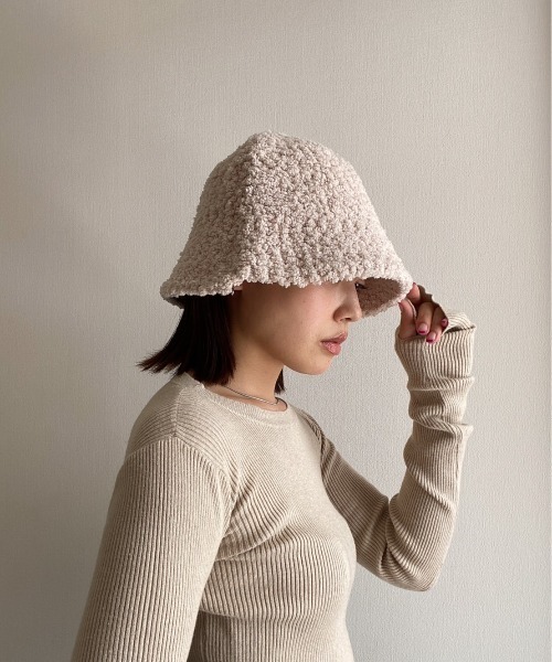 AMAIL(アマイル)の「Mature pon hat(ハット・レディース・アイボリー/ブラック・FREE)」の19枚目の写真