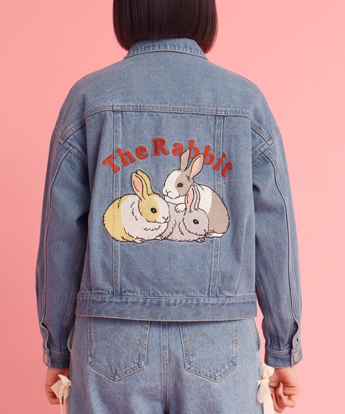 LOLITA JEANS ウサギ刺繍 ダークブルー LOLITA JEANS ウサギ刺繍 ダークブルー パンツ
