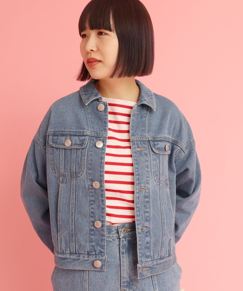 ワンダフルワールド カネコイサオ デニムジャケット ジージャン うさぎ刺繍 ワンダフルワールド カネコイサオ デニムジャケット ジージャン