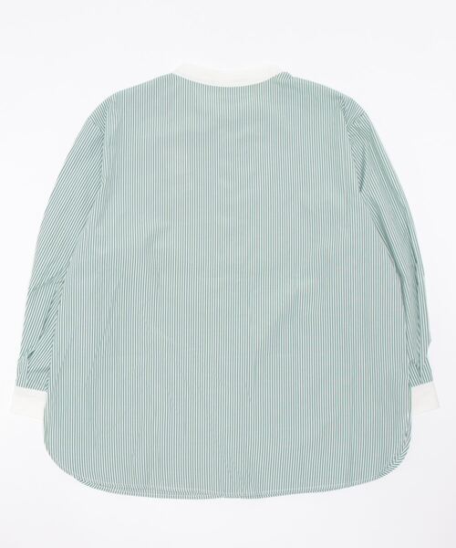 actuel（アクチュエル）の「ＴＣブロードクレリックシャツ（シャツ/ブラウス・レディース・グリーン/ネイビー・FREE）」の3枚目の写真