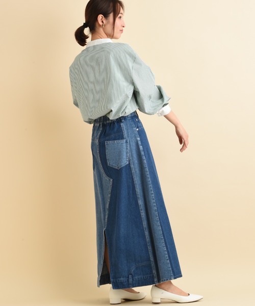 actuel（アクチュエル）の「ＴＣブロードクレリックシャツ（シャツ/ブラウス・レディース・グリーン/ネイビー・FREE）」の17枚目の写真