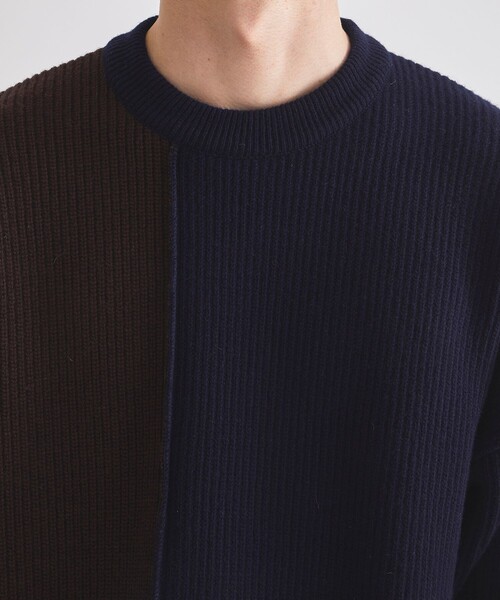 UNITED TOKYO(ユナイテッドトウキョウ)の「CASHMERE WOOL BICOLOR KNIT(ニット/セーター・メンズ・ブラウン/ダークグレー/キナリ・1/2/3)」の10枚目の写真
