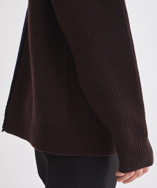 UNITED TOKYO(ユナイテッドトウキョウ)の「CASHMERE WOOL BICOLOR KNIT(ニット/セーター・メンズ・ブラウン/ダークグレー/キナリ・1/2/3)」の12枚目の写真