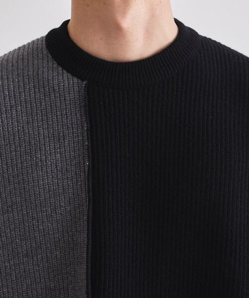 UNITED TOKYO(ユナイテッドトウキョウ)の「CASHMERE WOOL BICOLOR KNIT(ニット/セーター・メンズ・ブラウン/ダークグレー/キナリ・1/2/3)」の15枚目の写真