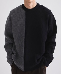 CASHMERE WOOL BICOLOR KNIT
