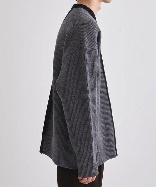 UNITED TOKYO(ユナイテッドトウキョウ)の「CASHMERE WOOL BICOLOR KNIT(ニット/セーター・メンズ・ブラウン/ダークグレー/キナリ・1/2/3)」の22枚目の写真