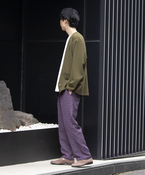 GLOSTER(グロスター)の「【GLOSTER/グロスター】ふくれジャガード イージーパンツ SETUP セットアップ可能(その他パンツ・メンズ・サックスブルー/ライトパープル/ブラック・S/M/L)」の12枚目の写真