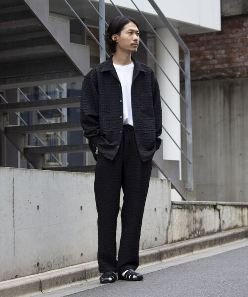 GLOSTER(グロスター)の「【GLOSTER/グロスター】ふくれジャガード イージーパンツ SETUP セットアップ可能(その他パンツ・メンズ・サックスブルー/ライトパープル/ブラック・S/M/L)」の19枚目の写真