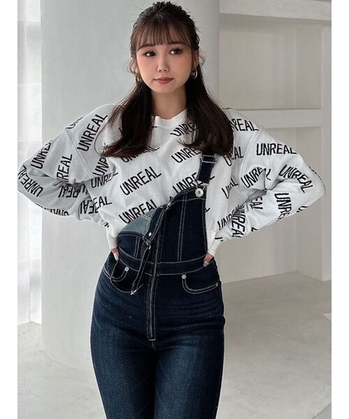 GYDA（ジェイダ）の「UNREAL PATTERN ニットトップス（ニット/セーター・レディース・ブラック/パープル/オフホワイト・FREE）」の19枚目の写真