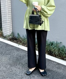 feepur by saya | 【sayaコラボ/XSサイズあり】リブストレートパンツ(その他パンツ)