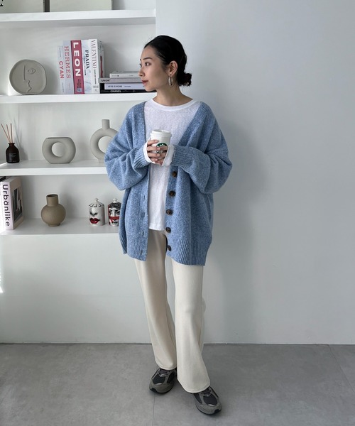 feepur by saya（フェピュールバイサヤ）の「【XSサイズあり】リブストレートパンツ（その他パンツ・レディース・オフホワイト/グレー/杢グレー/ブルー/ブラック/パープル/ブラウン/カーキ/オレンジ・X-SMALL/MEDIUM）」の21枚目の写真