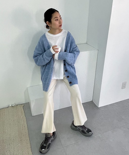 feepur by saya（フェピュールバイサヤ）の「【XSサイズあり】リブストレートパンツ（その他パンツ・レディース・オフホワイト/グレー/杢グレー/ブルー/ブラック/パープル/ブラウン/カーキ/オレンジ・X-SMALL/MEDIUM）」の22枚目の写真