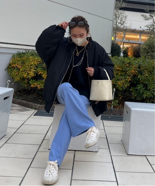 feepur by saya（フェピュールバイサヤ）の「【XSサイズあり】リブストレートパンツ（その他パンツ・レディース・オフホワイト/グレー/杢グレー/ブルー/ブラック/パープル/ブラウン/カーキ/オレンジ・X-SMALL/MEDIUM）」の12枚目の写真