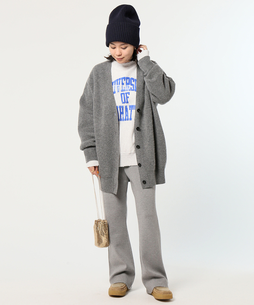 AP STUDIO（エーピーストゥディオ）の「リブニットキャップ（ニットキャップ/ビーニー・レディース・ネイビー/チャコールグレー・FREE）」の5枚目の写真