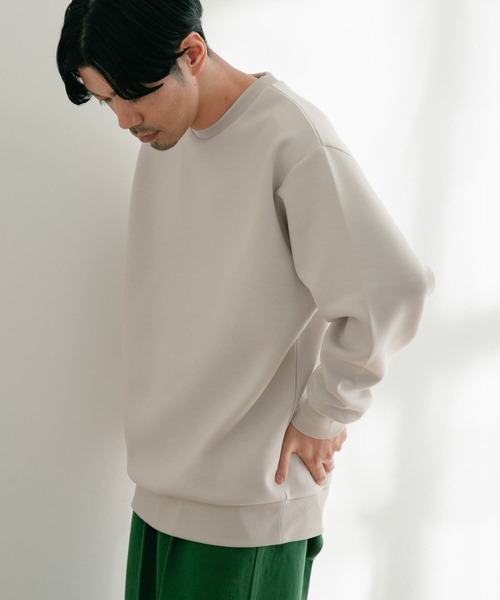 ITEMS URBANRESEARCH(アイテムズ アーバンリサーチ)の「TRストレッチダンボール クルーネックプルオーバー(スウェット・メンズ・グレー系その他/グレー/ブラック/ブルー・LARGE/MEDIUM)」の6枚目の写真