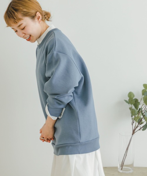 ITEMS URBANRESEARCH(アイテムズ アーバンリサーチ)の「TRストレッチダンボール クルーネックプルオーバー(スウェット・メンズ・グレー系その他/グレー/ブラック/ブルー・LARGE/MEDIUM)」の9枚目の写真