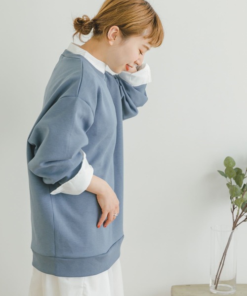 ITEMS URBANRESEARCH(アイテムズ アーバンリサーチ)の「TRストレッチダンボール クルーネックプルオーバー(スウェット・メンズ・グレー系その他/グレー/ブラック/ブルー・LARGE/MEDIUM)」の11枚目の写真