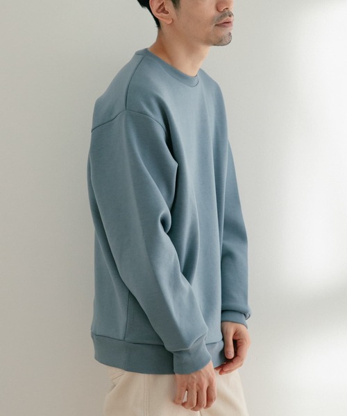 ITEMS URBANRESEARCH(アイテムズ アーバンリサーチ)の「TRストレッチダンボール クルーネックプルオーバー(スウェット・メンズ・グレー系その他/グレー/ブラック/ブルー・LARGE/MEDIUM)」の18枚目の写真