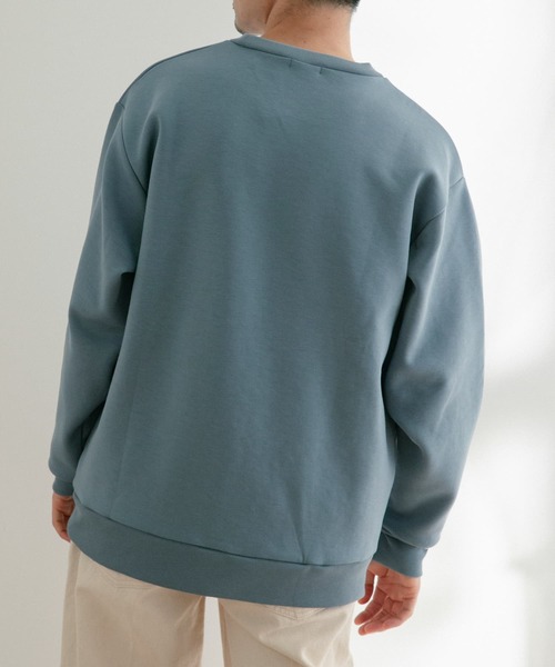 ITEMS URBANRESEARCH(アイテムズ アーバンリサーチ)の「TRストレッチダンボール クルーネックプルオーバー(スウェット・メンズ・グレー系その他/グレー/ブラック/ブルー・LARGE/MEDIUM)」の20枚目の写真