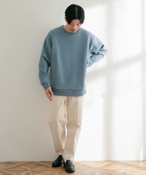 ITEMS URBANRESEARCH(アイテムズ アーバンリサーチ)の「TRストレッチダンボール クルーネックプルオーバー(スウェット・メンズ・グレー系その他/グレー/ブラック/ブルー・LARGE/MEDIUM)」の21枚目の写真