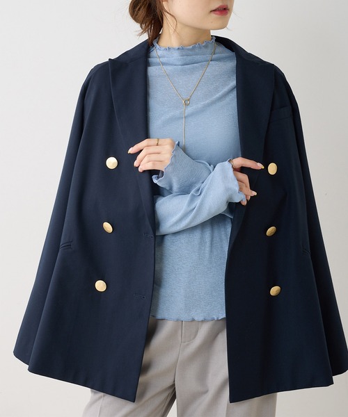 PUAL CE CIN（ピュアルセシン）の「シアーメロープルオーバー（Tシャツ/カットソー・レディース・ブルー/オフホワイト/ブラック・FREE）」の11枚目の写真